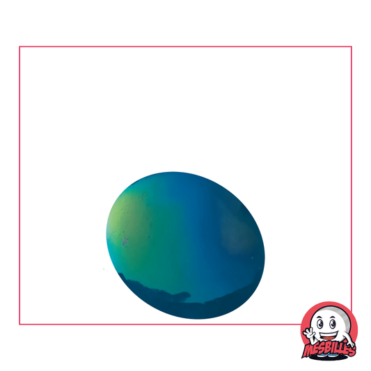 1 Canica Plana Irisada Azul 30 mm
