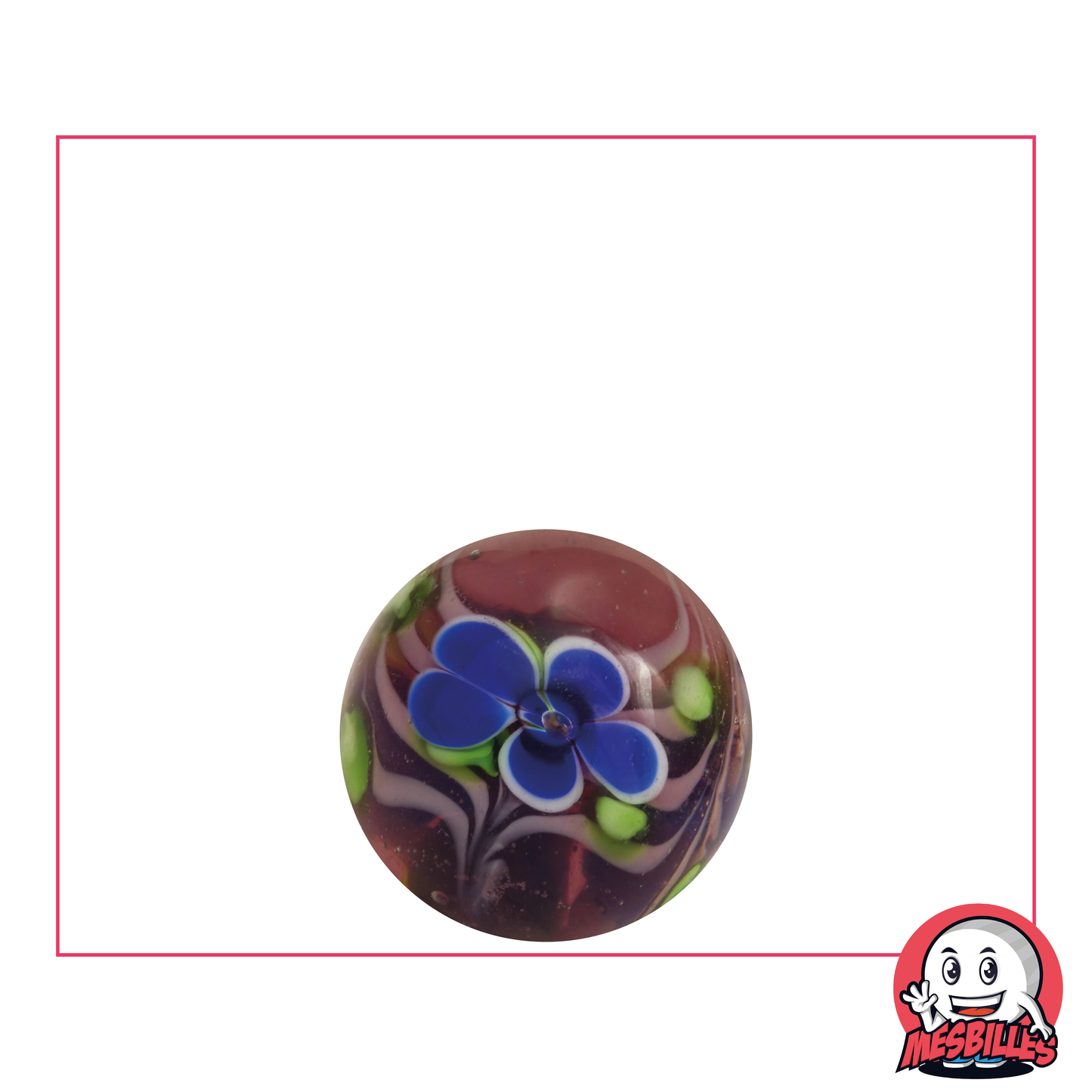 1 Canica Arte Floral Violeta 16 mm