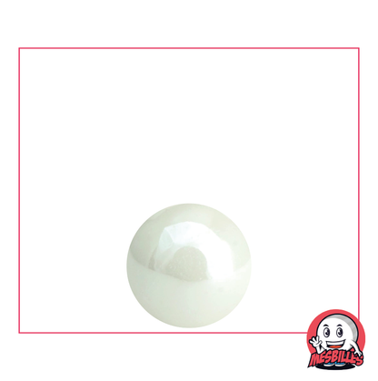 MisCanicas - Canica Brillante Blanca Nacarada opaca brillante 12 mm