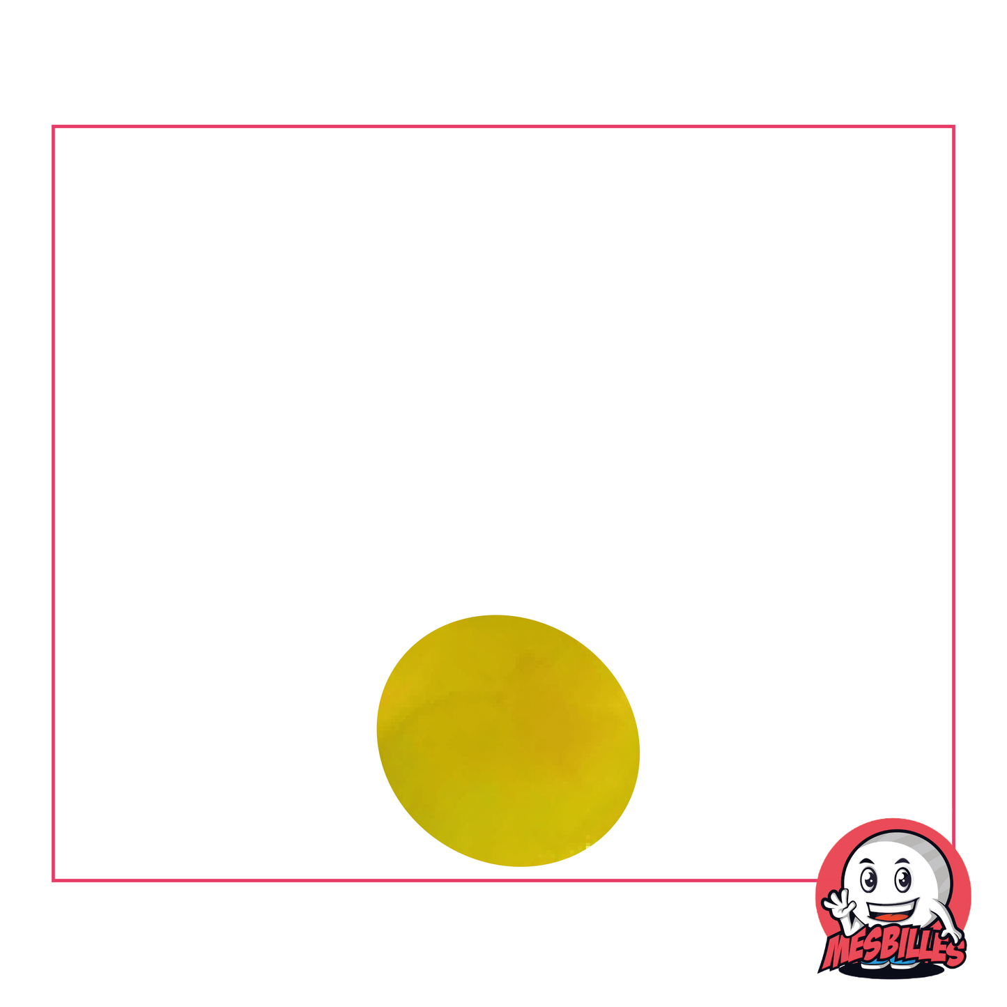 1 Canica Plana 12 mm Brillante Amarilla