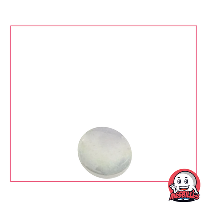 1 Canica Plana 12 mm Brillante Blanco