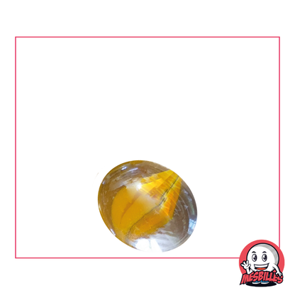 1 Canica Plana Veteada Naranja 18 mm