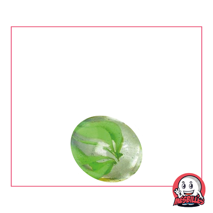 1 Canica plana 18 mm Arrugada Verde