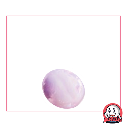 1 Canica Plana Brillante Rosa Claro 18 mm