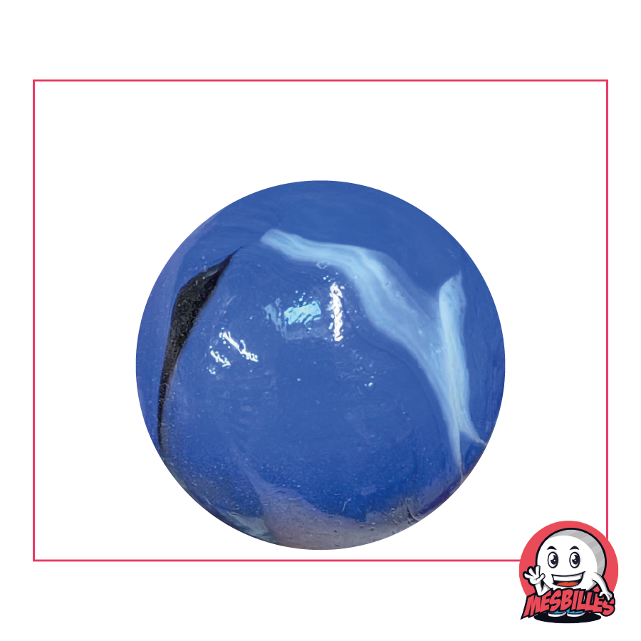 Canica Porcelana Azul 35 mm - MisCanicas