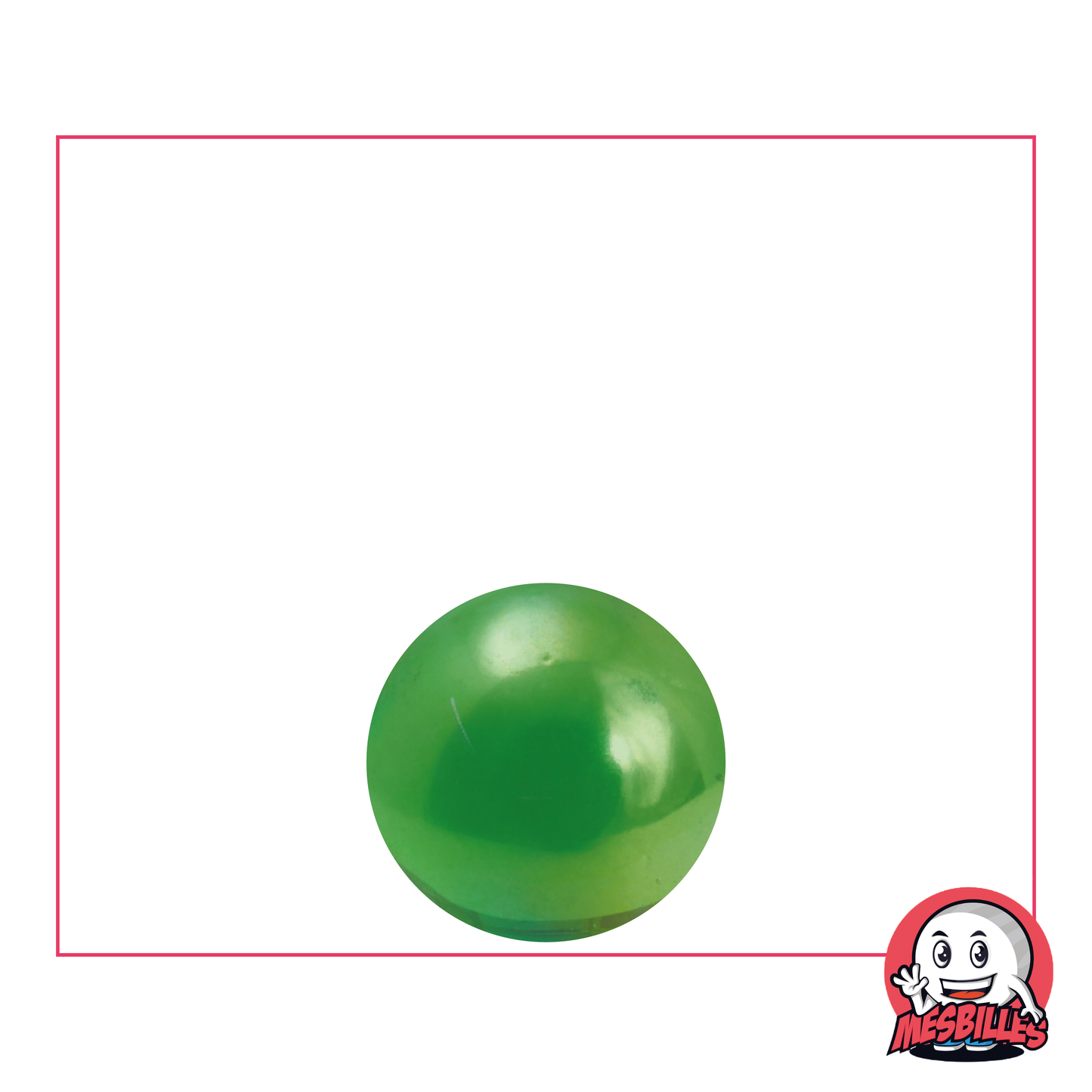 1 Canica Verde Irisada 14 mm