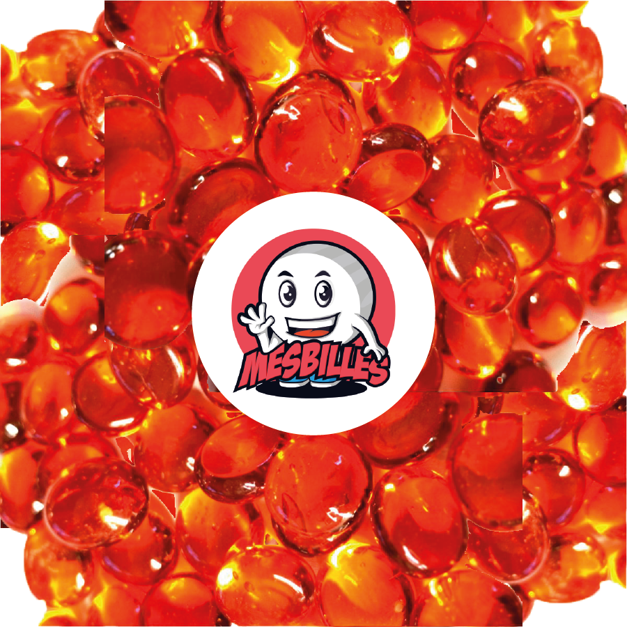 1 Canica Plana 12 mm Luz Naranja