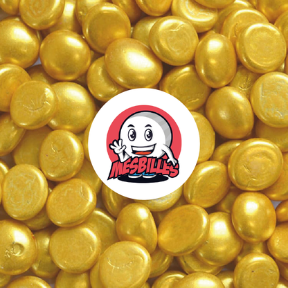 1 Canica plana 18 mm Metalizado Dorado