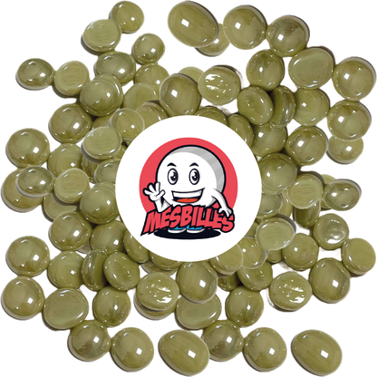 1 Canica plana 18 mm Beige Brillante