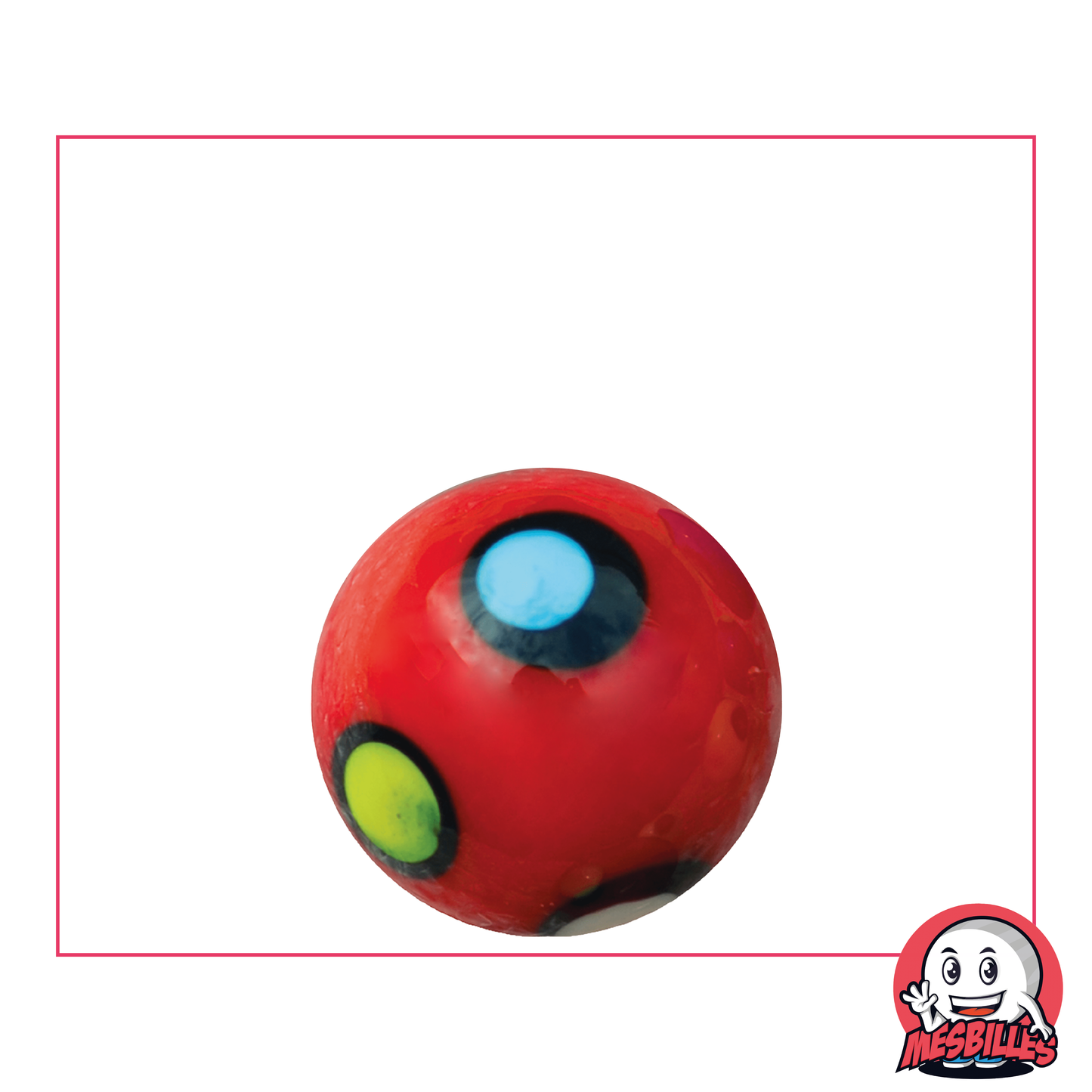 1 Canica Art Dot Rojo 22 mm