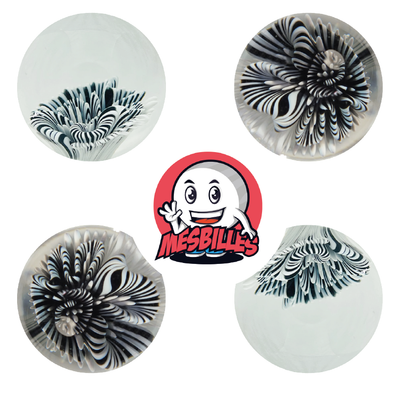 1 Canica de Arte Coral Negro 35 mm