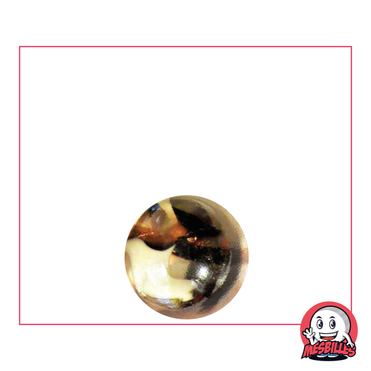 Canica Polar de 14 mm, cristal transparente marrón