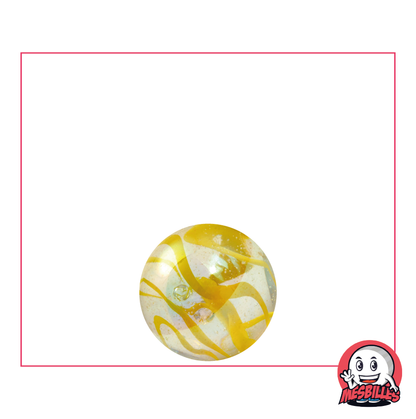 1 Canica Cinta Amarilla 14 mm