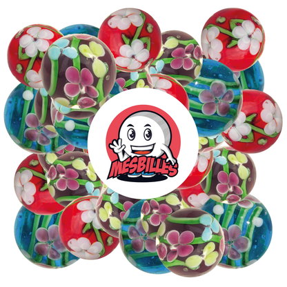 1 Canica Arte Tige Florido Azul 22 mm