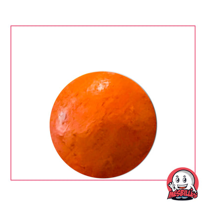 bille en terre orange 25 mm pour jeu et collection