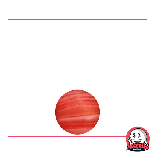 1 Canica Lollipop Roja Rayada 10 mm