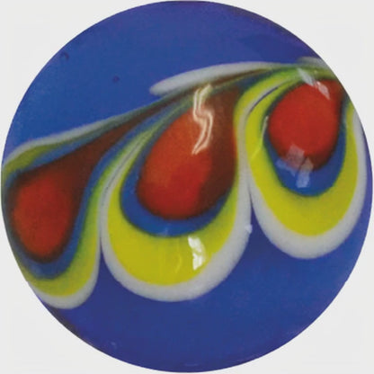 1 Canica Art Pavo Real Azul 22 mm